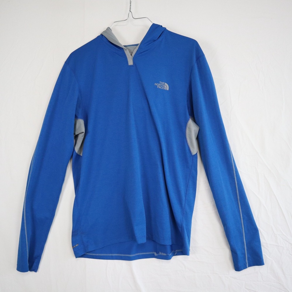 The North Face Hoodie Mens Small Flash Dry-XD‎ Active Pullover Blue Long Sleeve